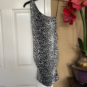 Black and white leopard dress size Small